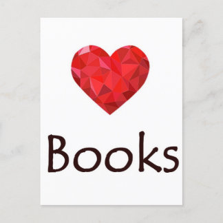 Heart Books Postkarte