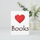 Heart Books Postkarte (Stehend Vorderseite)