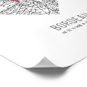 Heart Bordeaux City Map (Frankreich) Poster (Ecke)