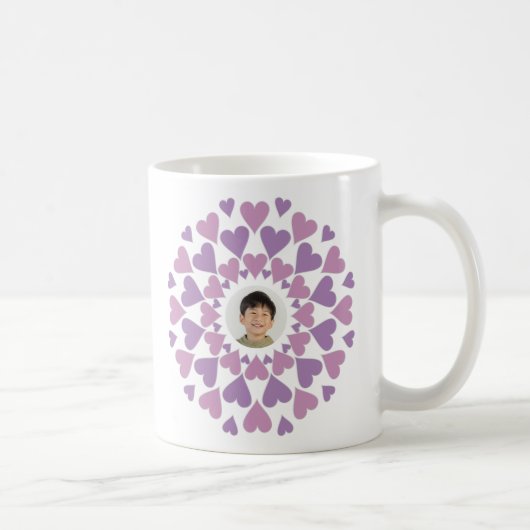 Heart Border Customizable Kaffeetasse (Rechts)