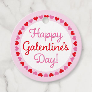Heart Border Happy Galentine's Day Cirle Geschenk  Geschenkanhänger