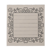 Heart Border  Notizblock (Vorderseite)