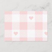 Heart Bow Gingham French Teddy Diapper Raffle Begleitkarte (Rückseite)