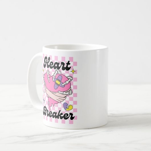 Heart Breaker Valentinstag Kaffeetasse (Vorderseite Links)
