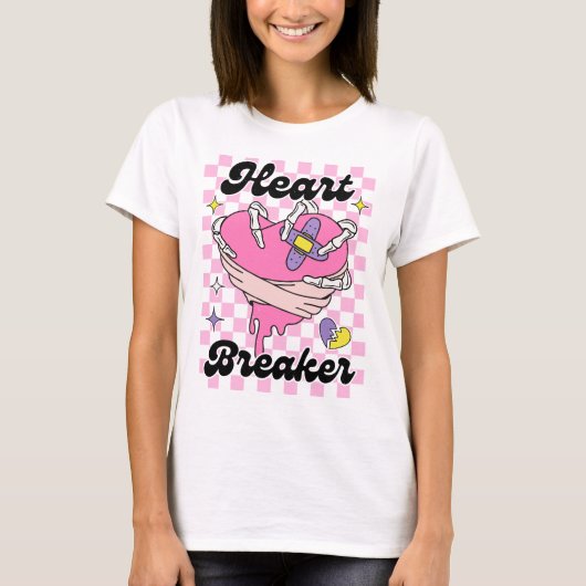 Heart Breaker Valentinstag T-Shirt (Vorderseite)