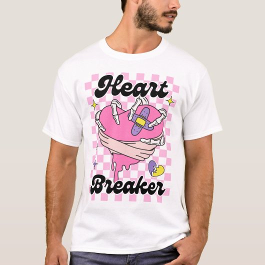 Heart Breaker Valentinstag T-Shirt (Vorderseite)