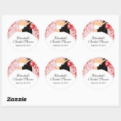 Heart Bride Groom Brautparty Sticker Rotes Button (Blatt)