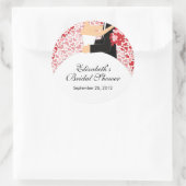 Heart Bride Groom Brautparty Sticker Rotes Button (Tasche)