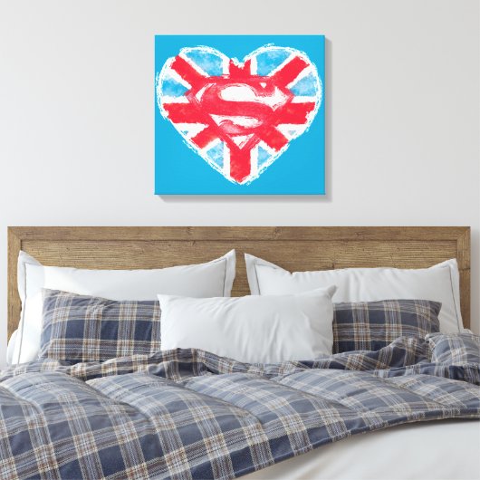 Heart British S-Shield Leinwanddruck (Insitu (Schlafzimmer))