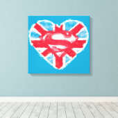 Heart British S-Shield Leinwanddruck (Insitu (Holzboden))