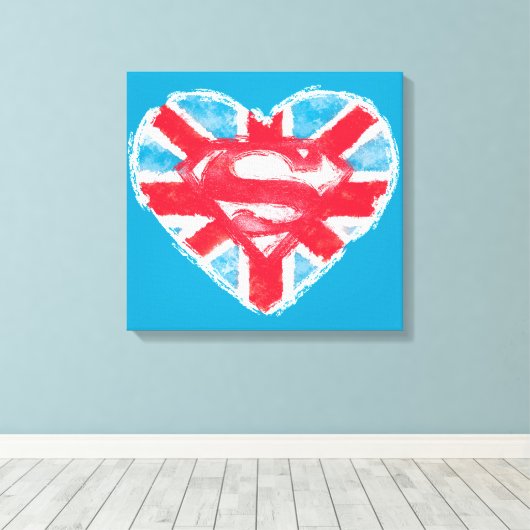 Heart British S-Shield Leinwanddruck (Insitu (Holzboden))