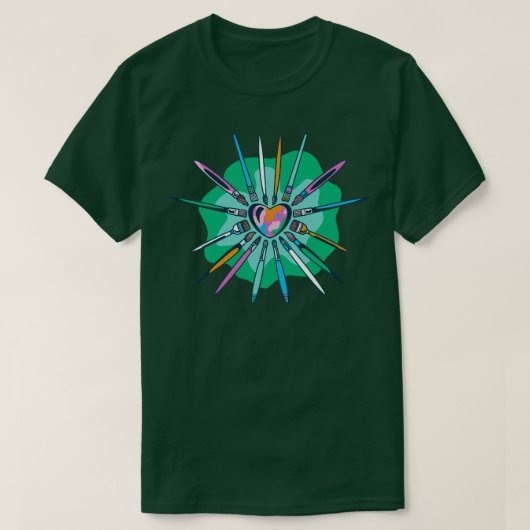 Heart Brushes T-Shirt (Design vorne)