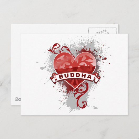 Heart Buddha Postkarte (Vorne/Hinten)