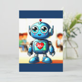 Heart Buddy Einladung (Stehend Vorderseite)