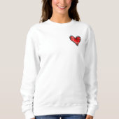 Heart Buffalo Karierte LIEBE Typografie Sweatshirt (Vorderseite)