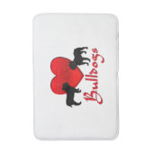 Heart Bulldogs Badematte (Vorderseite Vertikal)