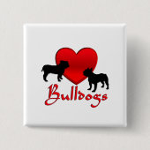 Heart Bulldogs Button (Vorderseite)