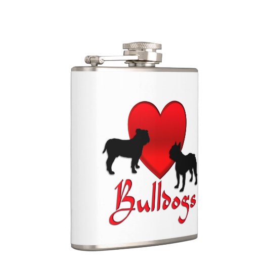 Heart Bulldogs Flachmann (Rechts)