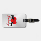 Heart Bulldogs Gepäckanhänger (Vorderseite horizontal)