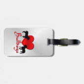 Heart Bulldogs Gepäckanhänger (Rückseite horizontal)