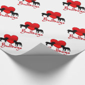 Heart Bulldogs Geschenkpapier (Ecke)