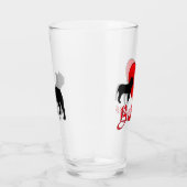 Heart Bulldogs Glas (Rechts)