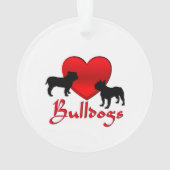 Heart Bulldogs Ornament (Rückseite)