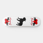 Heart Bulldogs Skateboard (Horizontal)