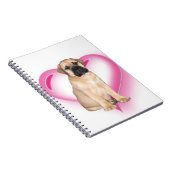 Heart Bullmastiff Welpe Notizblock (Rechte Seite)