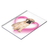 Heart Bullmastiff Welpe Notizblock (Linke Seite)