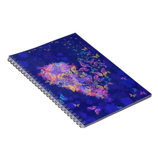 Heart Butterflies Notebook Notizblock (Rechte Seite)