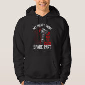Heart Bypass Heart Transplant Survivor Open Heart Hoodie (Vorderseite)