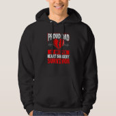 Heart Bypass Heart Transplant Survivor Open Heart Hoodie (Vorderseite)