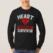 Heart Bypass Heart Transplant Survivor Open Heart T-Shirt (Vorderseite)