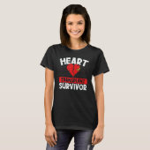 Heart Bypass Heart Transplant Survivor Open Heart T-Shirt (Vorne ganz)