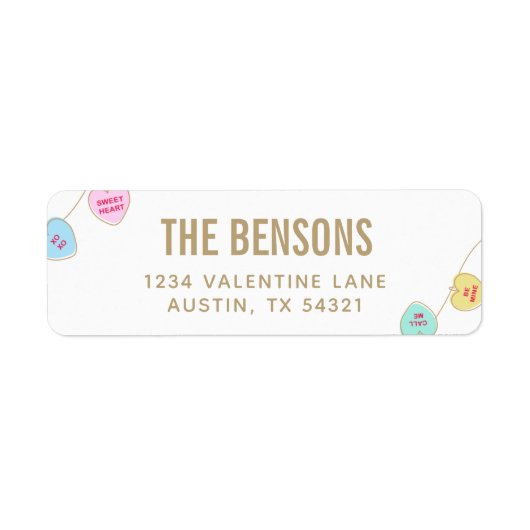 Heart Candy Address Labels (Vorne)