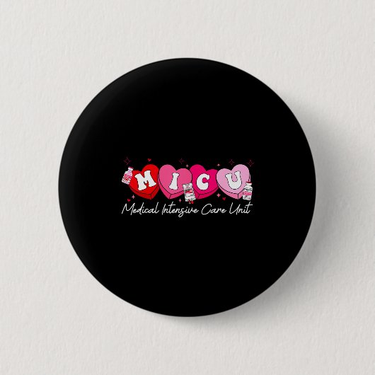 Heart Candy Micu Nurse Valentine's Day Medical Cri Button (Vorderseite)