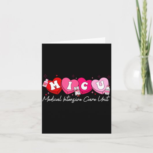 Heart Candy Micu Nurse Valentine's Day Medical Cri Karte (Vorderseite)