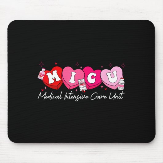 Heart Candy Micu Nurse Valentine's Day Medical Cri Mousepad (Vorne)