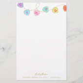 Heart Candy Personalisiert Stationery Briefpapier (Vorderseite)