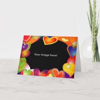 Heart Card Template Feiertagskarte