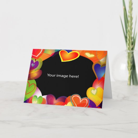 Heart Card Template Feiertagskarte (Vorderseite)