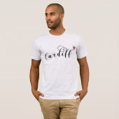 Heart Cardiff Flag, Caerdydd, Wales T - Shirt (Vorne ganz)