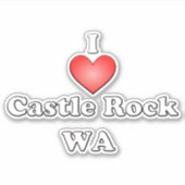Heart Castle Rock WA Aufkleber (Vorderseite)