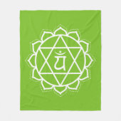 Heart Chakra | Anahata | Grüne Meditation Fleecedecke (Vorderseite)