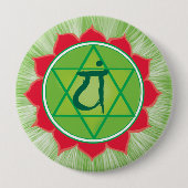 Heart Chakra Anahata Riant Round Abzeichen Button (Vorderseite)