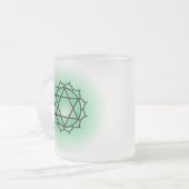 Heart Chakra Glass Tasse (Vorderseite Links)