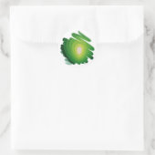 Heart Chakra Green Energy Spirals Round Sticker (Tasche)