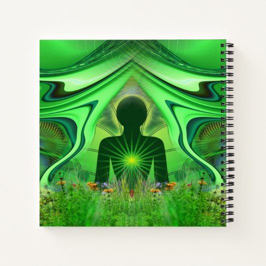 Heart Chakra - Honorar Power Notebook Notizblock (Rückseite)