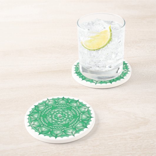 Heart Chakra Light Mandala Untersetzer (Seite)